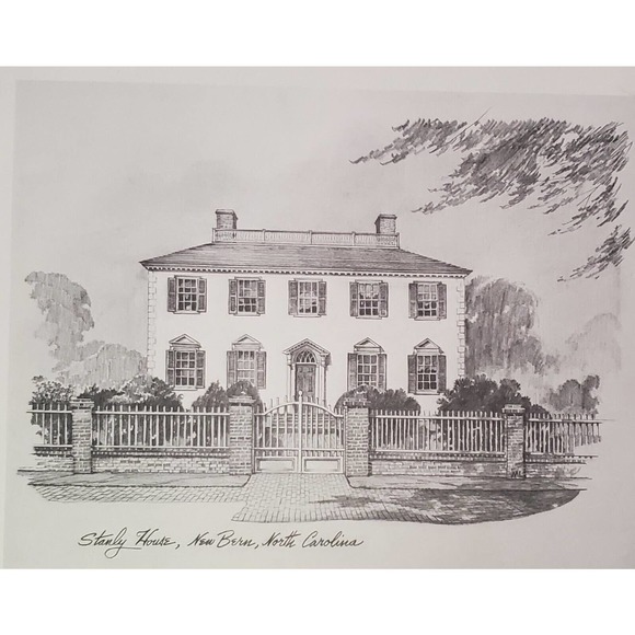 New Bern, NC four prints- Tyron Palace, Jones, Stevenson, & Stanley Houses ML - Picture 2 of 7